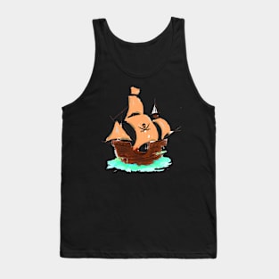 cartoon pirate ship Tank Top